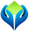 Pamikyx logo — hands cradling a leaf