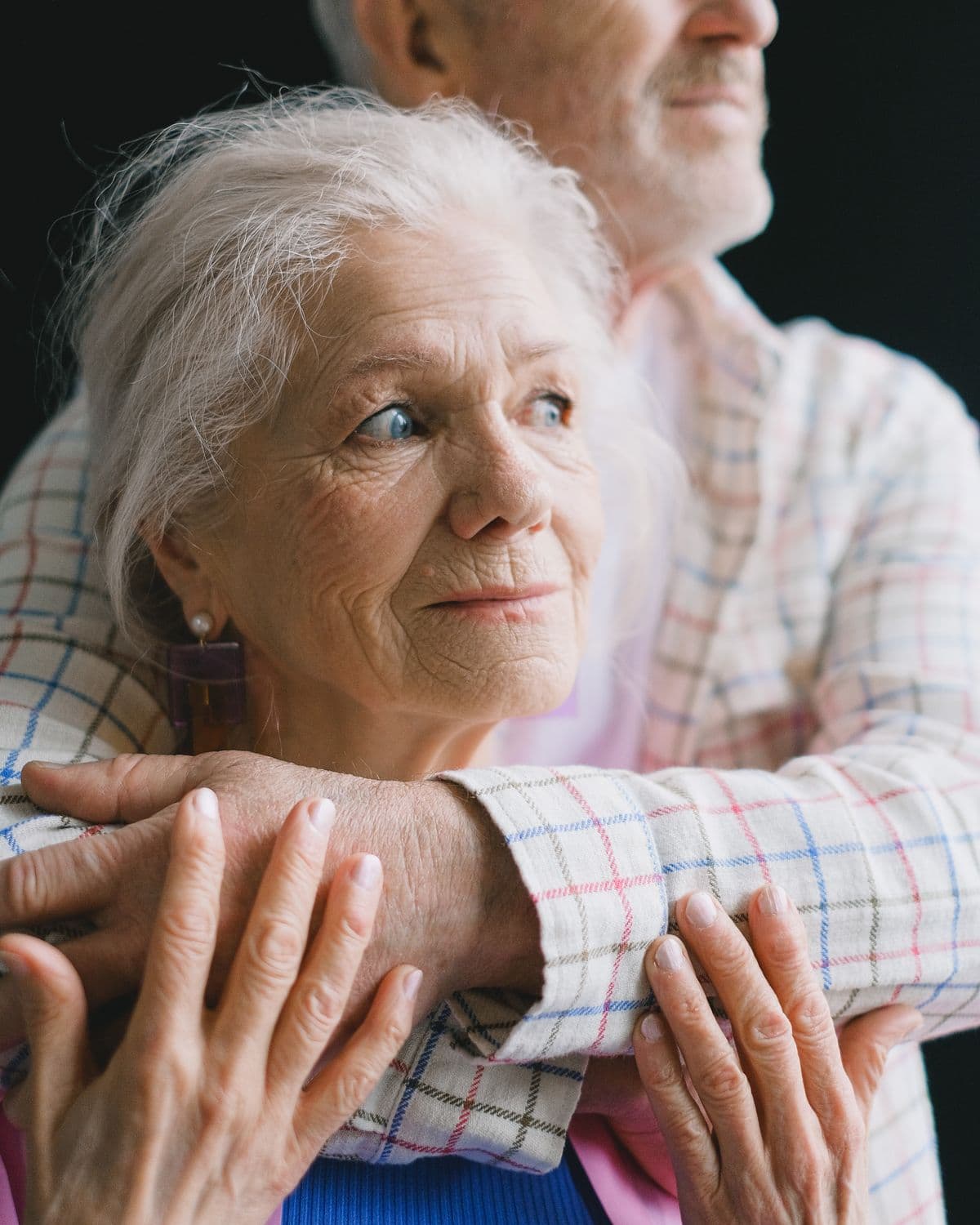 An older couple at home together